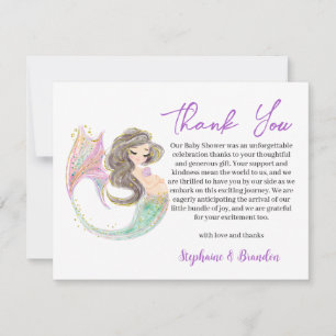 Watercolor Under the Sea MERMAID Thank You