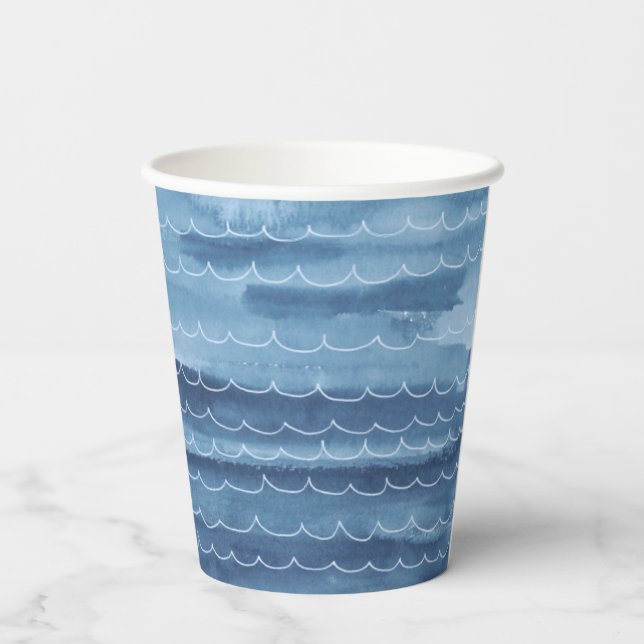 Watercolor Under the Sea Paper Cups (Back)