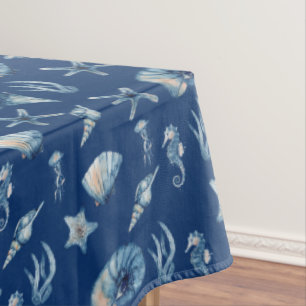 Watercolor Under The Sea Pattern Tablecloth