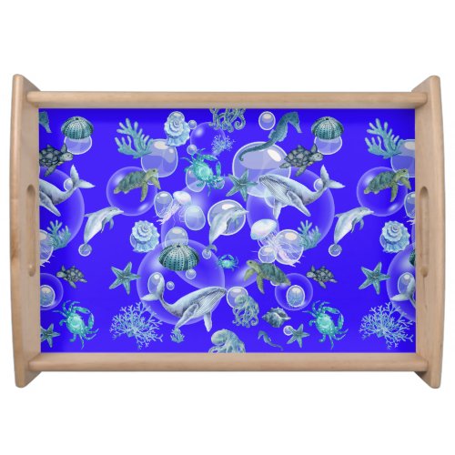 Watercolor Under the Sea  Serving Tray