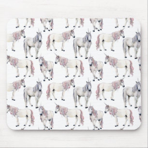 Watercolor Unicorn Fairy Tale Pattern Mouse Pad