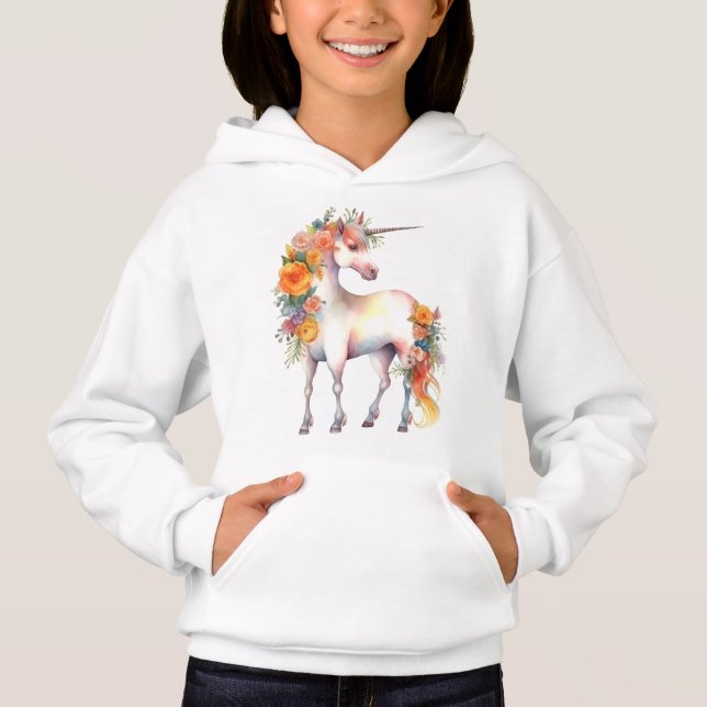 Watercolor Unicorn Hoodie (Front)