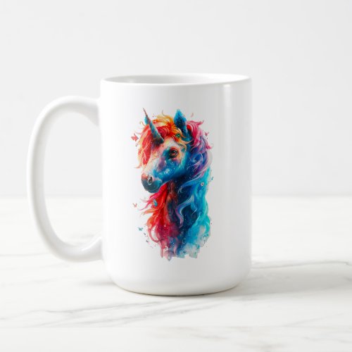Watercolor Unicorn Horse  Coffee Mug