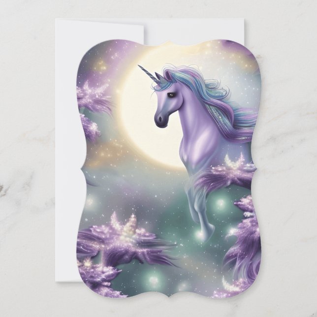 Watercolor Unicorn Note Card (Front)