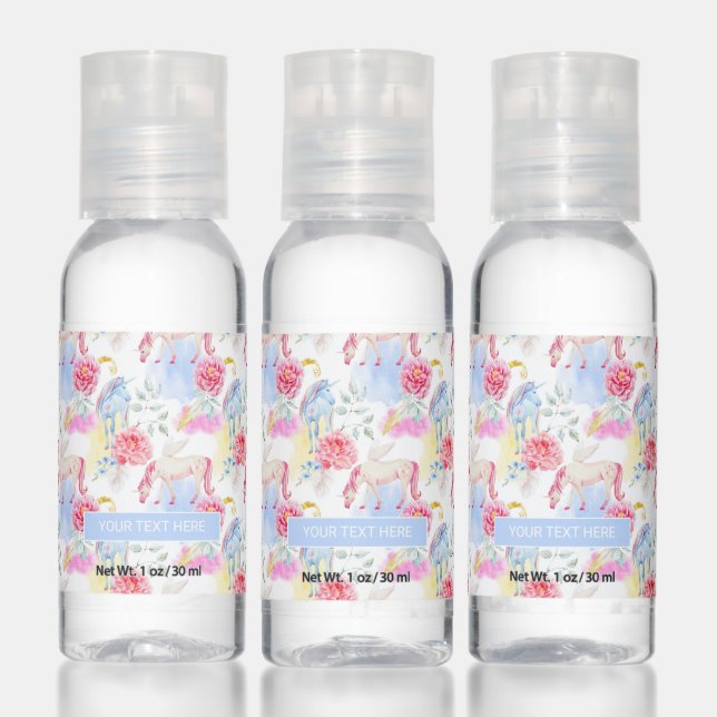 Watercolor Unicorn & Pegasus Pattern Hand Sanitizer (Set)