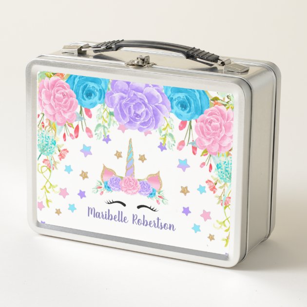personalized unicorn lunch box