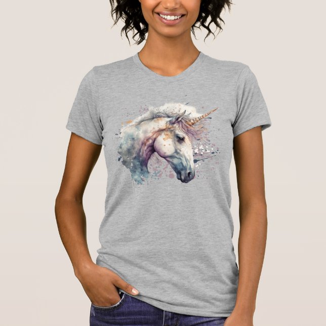 Watercolor Unicorn T-Shirt (Front)