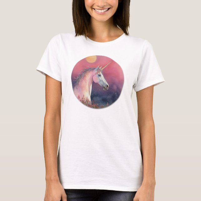 Watercolor Unicorn T-Shirt (Front)
