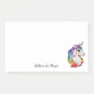 Watercolor Unicorn With Rainbow Hair Post-it Notes