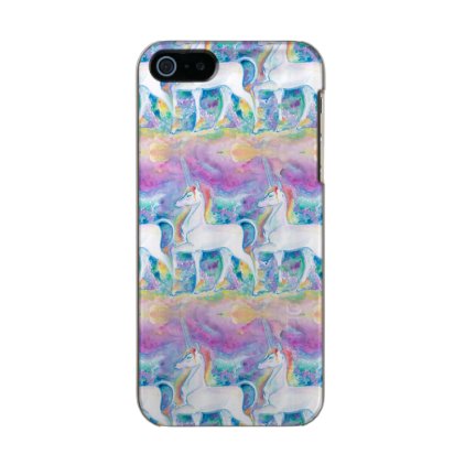 Watercolor Unicorns Metallic iPhone SE/5/5s Case