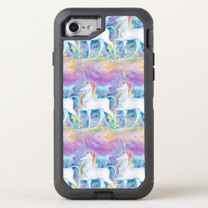 Watercolor Unicorns OtterBox Defender iPhone 8/7 Case