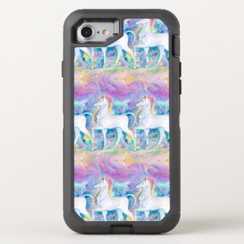 Watercolor Unicorns OtterBox Defender iPhone SE87 Case
