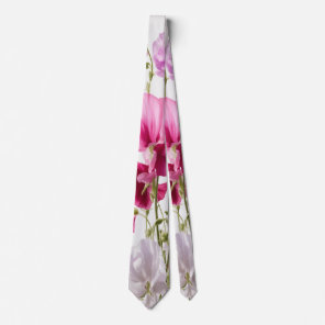 Watercolor Unique Luxury Pink Flower Print Neck Tie