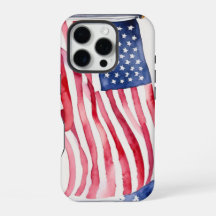 Watercolor US Flag