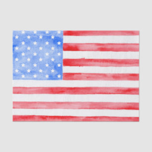 Watercolor USA Flag Tissue Paper