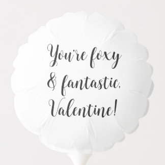 Watercolor Valentine Fox Card Balloon
