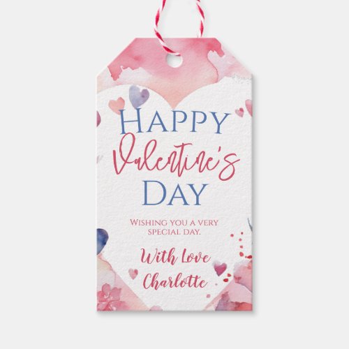 Watercolor Valentine  Gift Tags