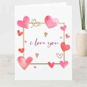 Watercolor Valentines Day Anniversary Cards