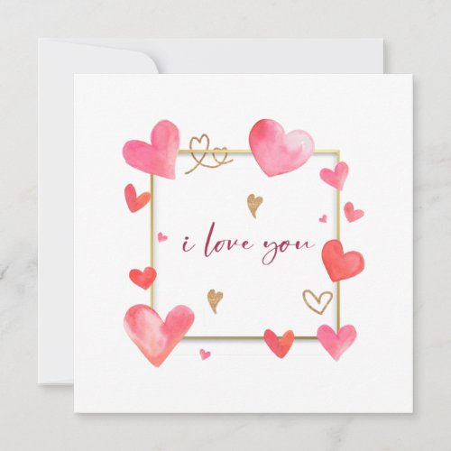 Watercolor Valentines Day Anniversary Cards