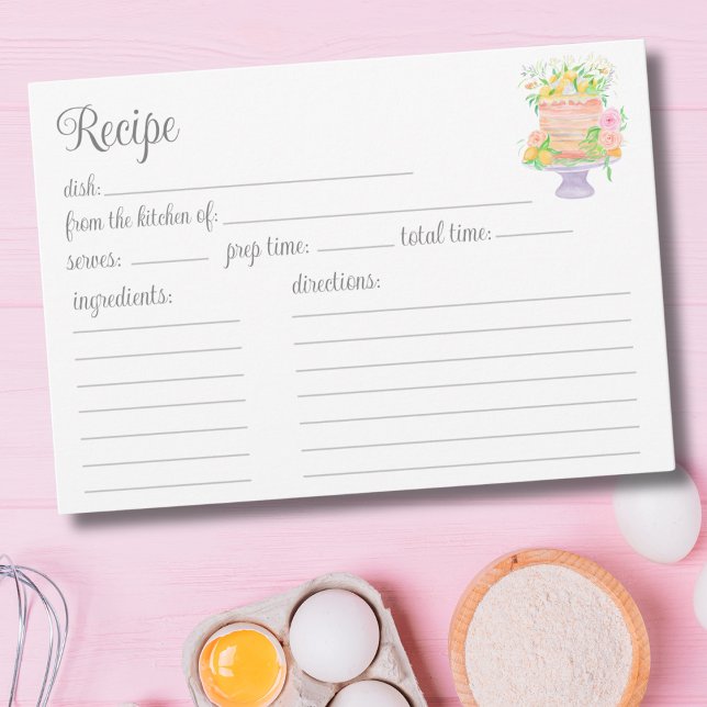 Watercolor Vanilla Cake With Lemons Recipe (Creator Uploaded)