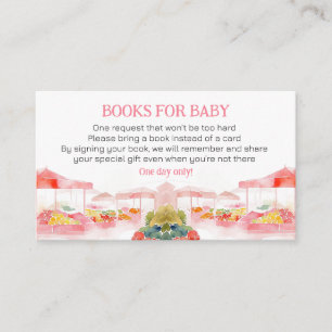 Watercolor Vegetable Farmers Market Books for Baby Enclosure Card