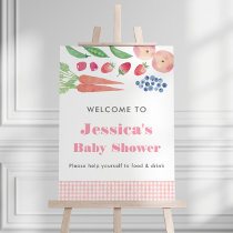 Watercolor Vegetable Garden Baby Shower Welcome Foam Board