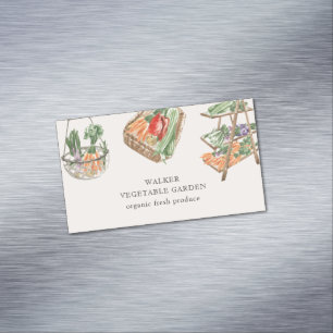 watercolor vegetable garden business card