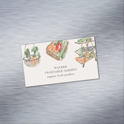 watercolor vegetable garden business card