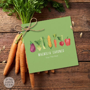 Watercolor Vegetables Organic Garden Farmer Market Favor Tags