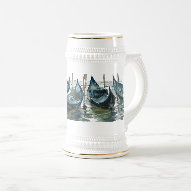 Watercolor Venice Beer Stein (Front Right)