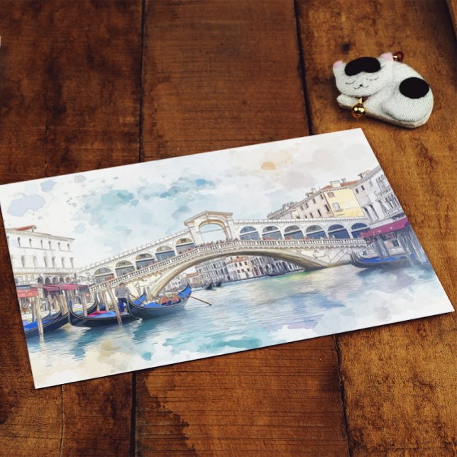 Watercolor Venice, Italy  Postcard (Creator Uploaded)