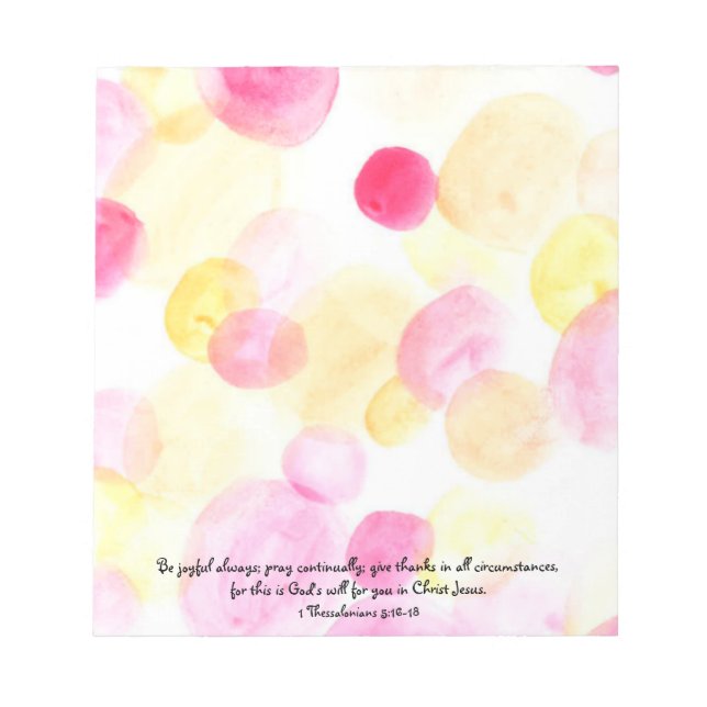 Watercolor Verse  Notepad (Front)