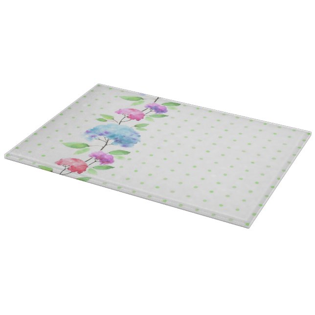 Watercolor vertical seamless pattern border cutting board (Corner)