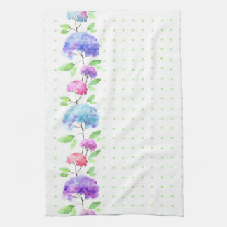Watercolor vertical seamless pattern border towel