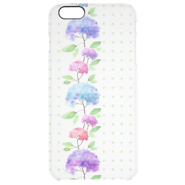 Watercolor vertical seamless pattern border uncommon iPhone case (Back)