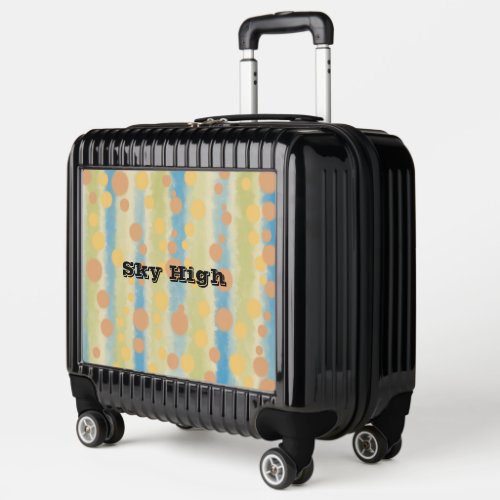 Watercolor Vertical Striped Polka Dots  Luggage