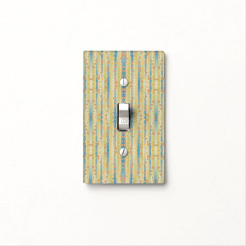 Watercolor Vertical Striped Polka Dots Pattern  Light Switch Cover