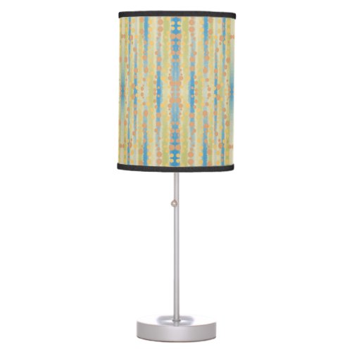 Watercolor Vertical Striped Polka Dots Pattern  Table Lamp
