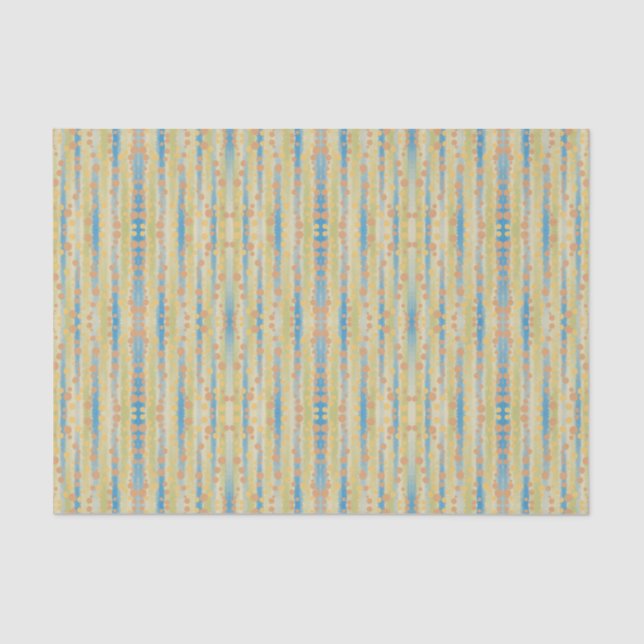 Watercolor Vertical Striped Polka Dots Pattern  Tissue Paper (Front)