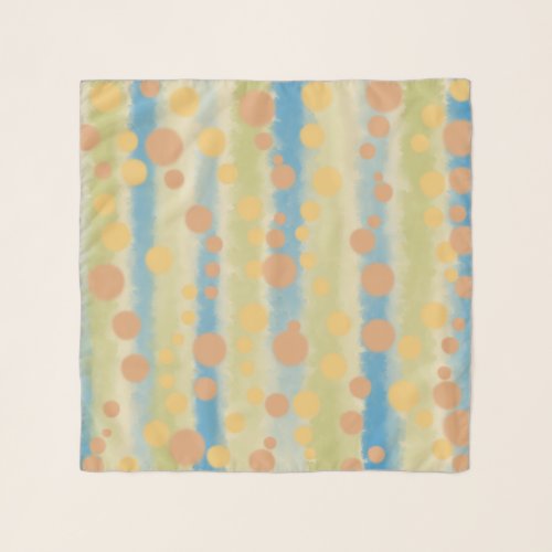 Watercolor Vertical Striped Polka Dots  Scarf