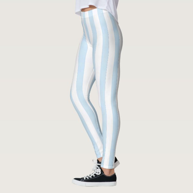 Watercolor Vertical Stripes Leggings (Left)