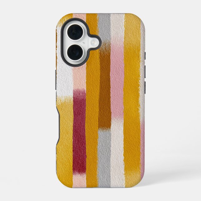 Watercolor Vertical Stripes Seamless iPhone Case (Back)