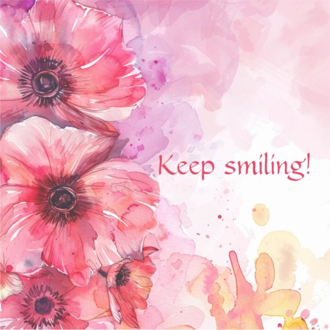 Watercolor Vibrant floral  Sticker (Front)