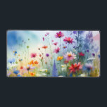 Watercolor Vibrant wildflowers Desk Mat<br><div class="desc">Watercolor Vibrant wildflowers</div>