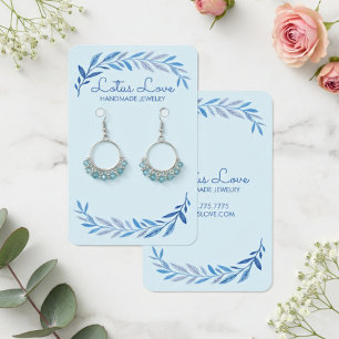 Watercolor Vine Earring Necklace Jewelry Display
