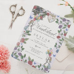 Watercolor Vintage Alice In Wonderland Birthday Invitation<br><div class="desc">Invite your guests to your very important date with our beautifully designed vintage Alice in Wonderland birthday party invitation. Perfect for an Alice in Wonderland-themed birthday. Design features a mix of our own hand-drawn original florals and artwork. We've meticulously restored the iconic Alice in Wonderland vintage illustrations by hand sketching...</div>