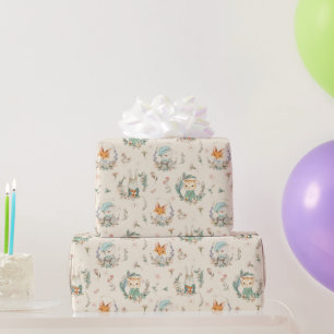 Watercolor Vintage Animals Wrapping Paper