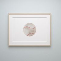 Watercolor vintage baseball ball poster