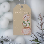 Watercolor Vintage Candy Snowman Christmas Gift Tags<br><div class="desc">A hand-painted watercolor vintage candy snowman on stylish Christmas gift tags</div>