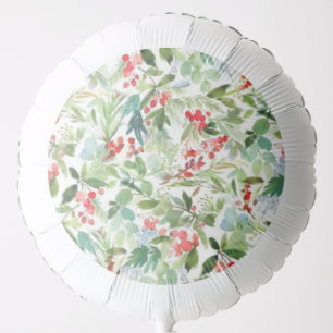 Watercolor Vintage Christmas Tree Balloon